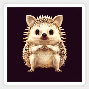 Cute Hedgehog Sepia Illustration Sticker